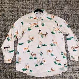 Zara White Gazelle Button down
